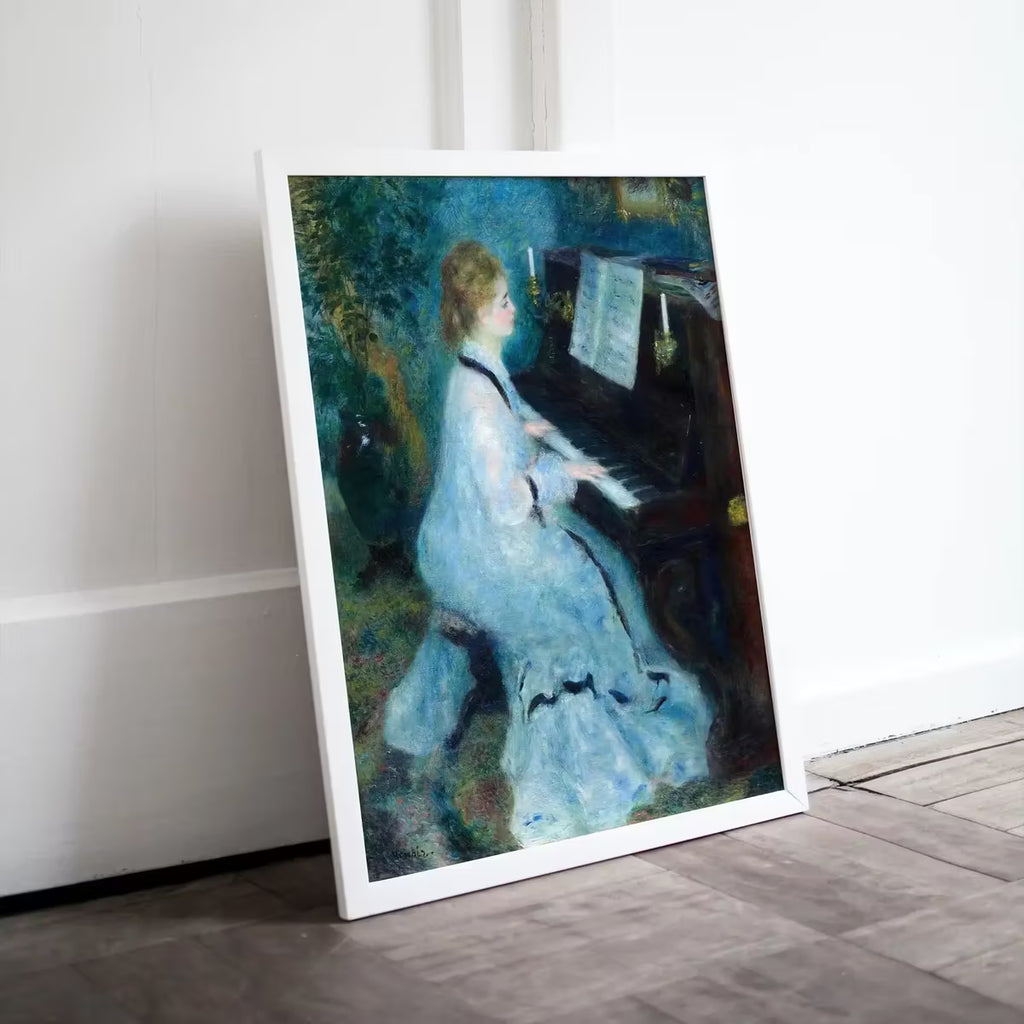 Woman Pianist | Vintage Auguste Renoir Painting | Printable | Antique Print | Musician Portrait Downloadable | Vintage Woman Playing Piano – Printable Wall Art