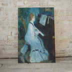 Detail view of artwork from Woman Pianist. (variation 1)