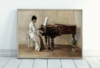 Included artwork preview showing first selection of artworks from Woman Pianist. (variation 2)