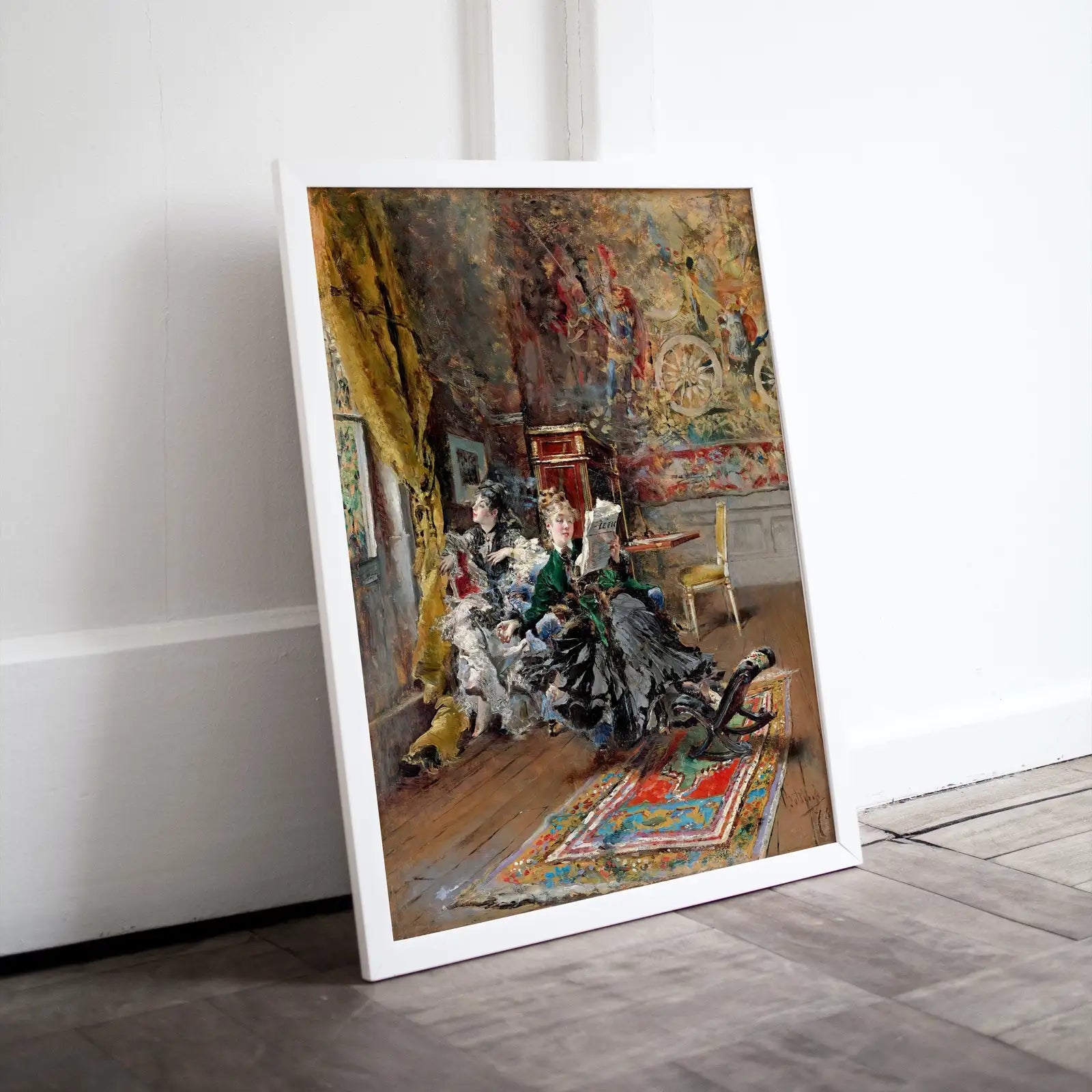 Portrait d’une jeune femme lisant : Art européen vintage : Ajoutez une touche classique avec ce portrait de jeune femme. Téléchargez-le instantanément pour une décoration élégante.