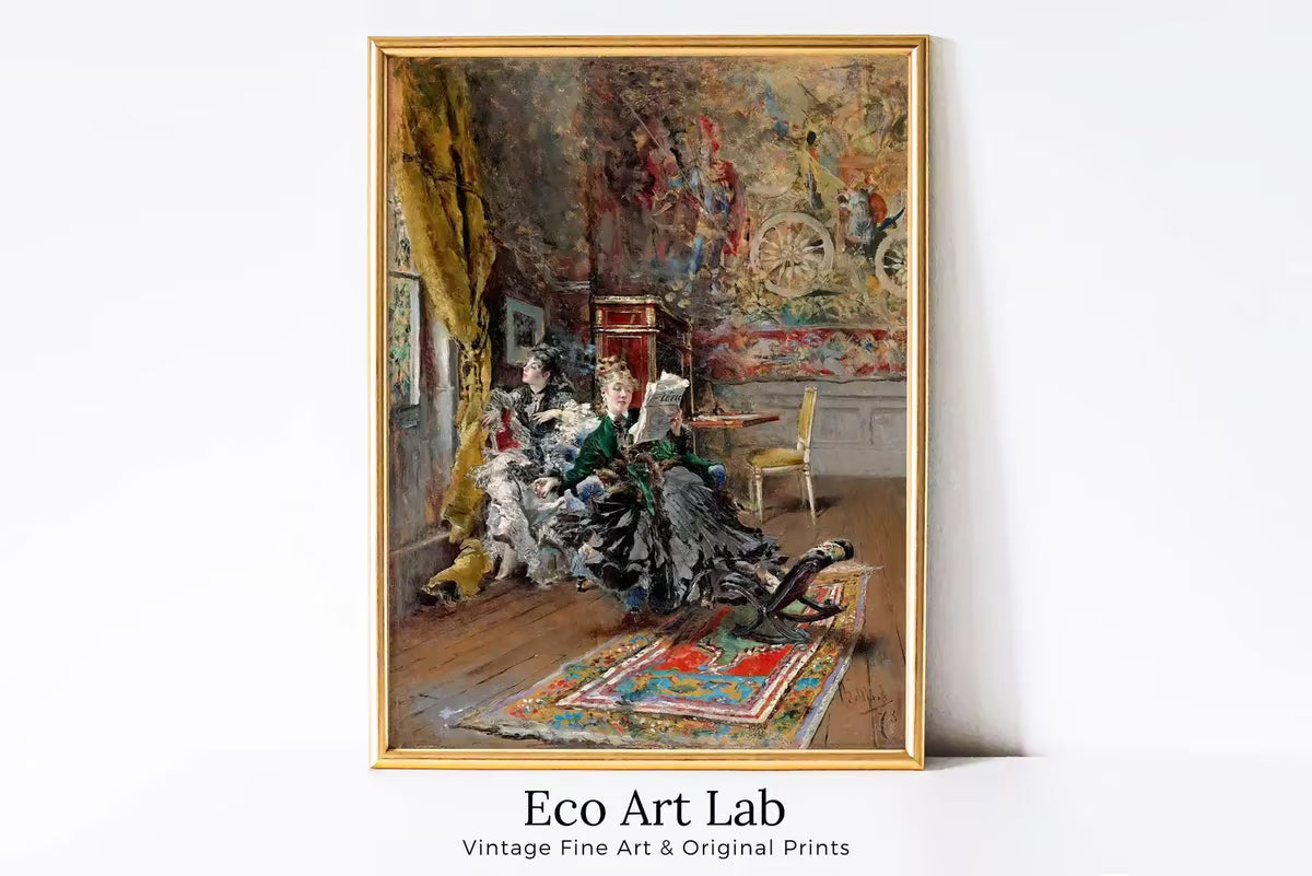 Woman Reading Portrait | Decadent Young Woman | Printable Art | European Vintage Wall Art | Vintage Woman Portrait | Victorian Painting – Printable Wall Art