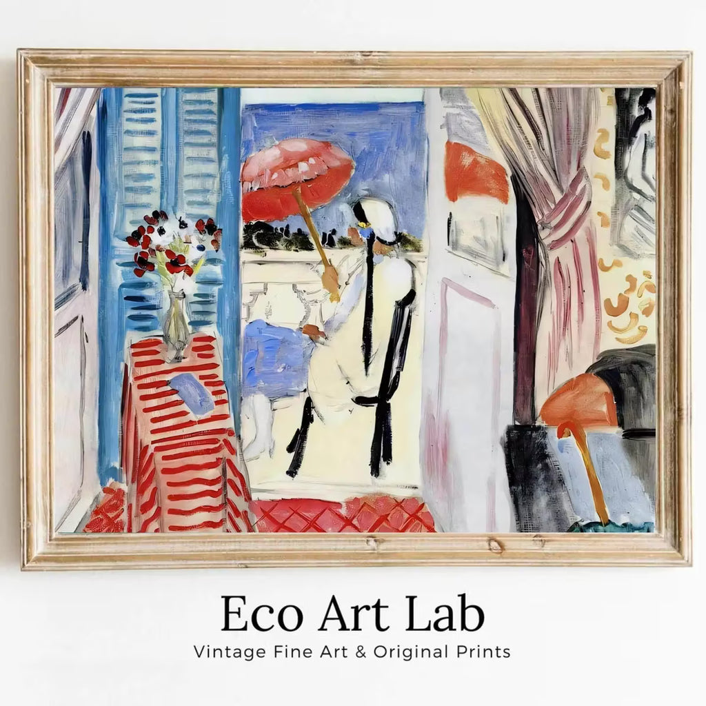 Woman with a Red Umbrella by Henri Matisse. Famous Artwork Painting. High definition Printable Art. Instant Download – Printable Wall Art