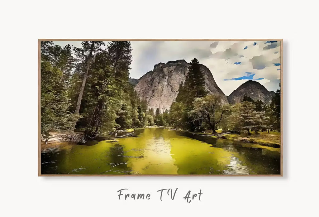 Yosemite National Park Frame TV Art,  Mountain Wall Art, Artwork for The Frame TV, Landscape Art for Samsung Frame – Frame TV  Art