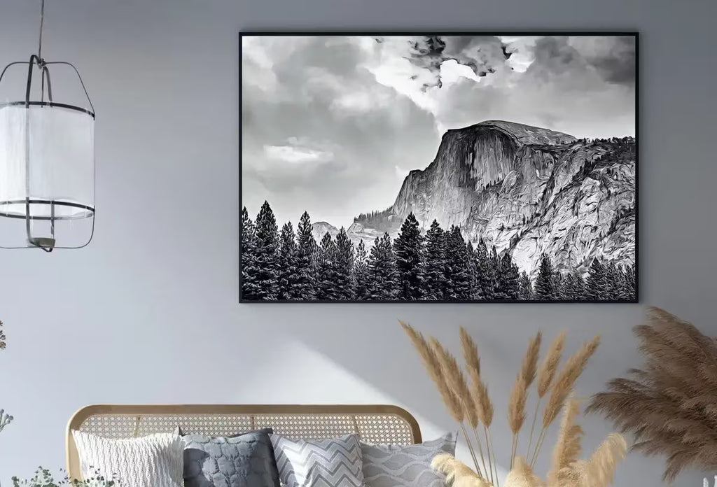Yosemite Wall Art National Park Poster. Instant Download Yosemite Poster National Park Art, Black and White Wall Decor Printable Wall Art – Printable Wall Art