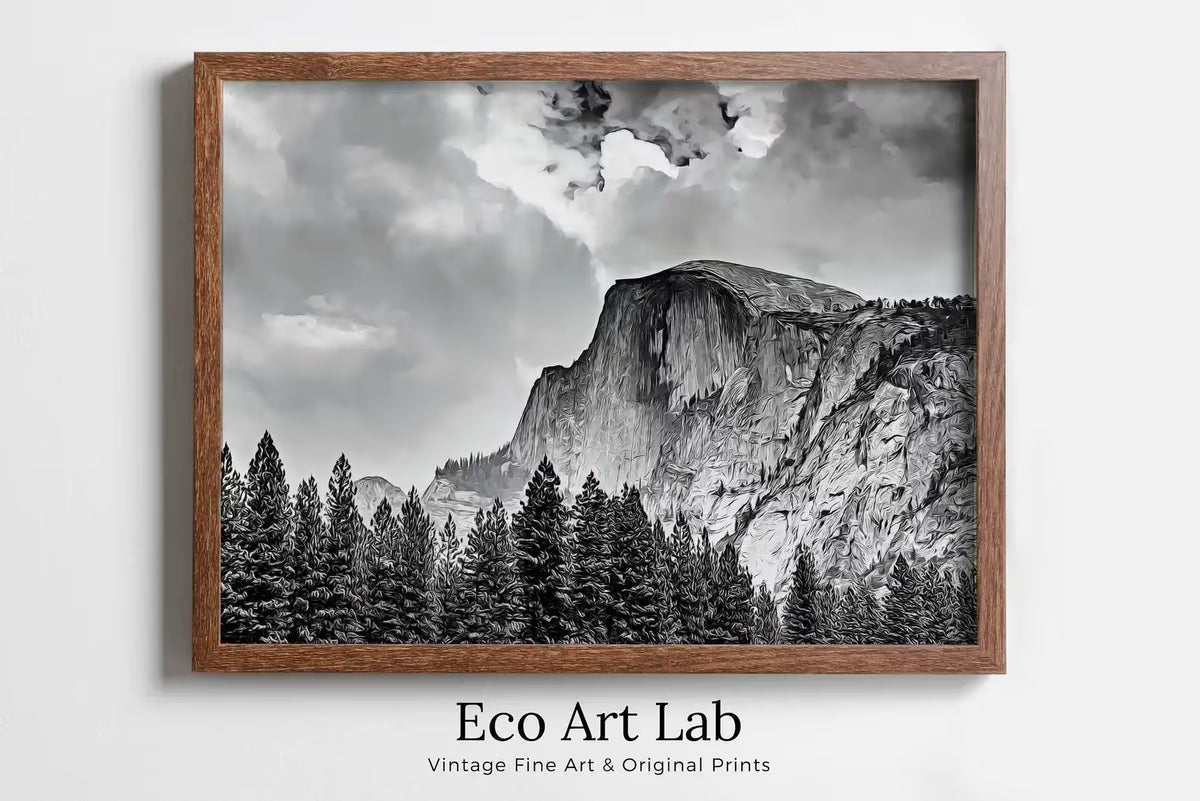 Yosemite Wall Art National Park Poster. Instant Download Yosemite Poster National Park Art, Black and White Wall Decor Printable Wall Art – Printable Wall Art