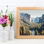 Detail view of artwork from Yosemite Wall Art Printable I Mountain Landscape Home Decor I Watercolor Nature Art Digital Download. (variation 1)