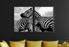 Included artwork preview showing first selection of artworks from Zebra Love Black and White Set of 2 Prints. Printable Wall Art Zebra Digital Print 2 Piece Wall Art. Instant Download Safari Animals Print.