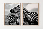Zebra Love Black and White Set of 2 Prints. Printable Wall Art Zebra Digital Print 2 Piece Wall Art. Instant Download Safari Animals Print – Printable Wall Art Set