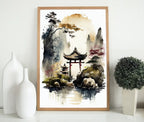 Zen Garden Printable Wall Art. Japandi Landscape. Instant Download Watercolor Zen Art. Japanese Wall Art. Spiritual Painting. Asian Wall Art – Printable Wall Art