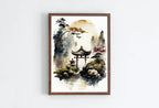 Zen Garden Printable Wall Art. Japandi Landscape. Instant Download Watercolor Zen Art. Japanese Wall Art. Spiritual Painting. Asian Wall Art – Printable Wall Art Digital Download – Digital Download
