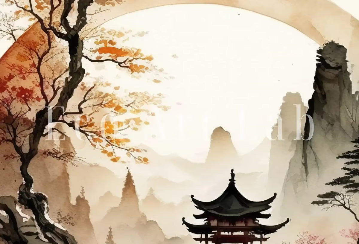 Zen Landscape Wall Decor. Enso Circle Printable Wall Art. Modern Neutral Abstract. Wabi Sabi Print. Japandi Wall Art. Asian Wall Art – Printable Wall Art