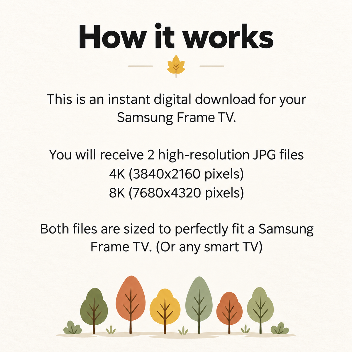 How it works: download your file and display it on a Samsung Frame TV in Art Mode