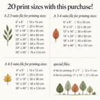 How it works: download, print at home or at a print shop, and frame your wall art